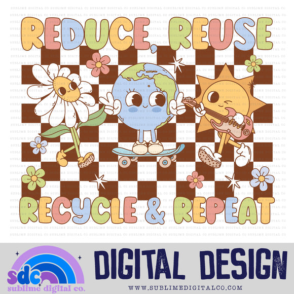Reduce, Reuse, Recycle & Repeat • Summer • Instant Download • Sublimation Design