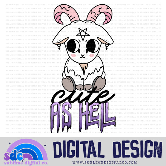 Cute As Hell • Pastel • Halloween • Spooky • Instant Download • Sublimation Design
