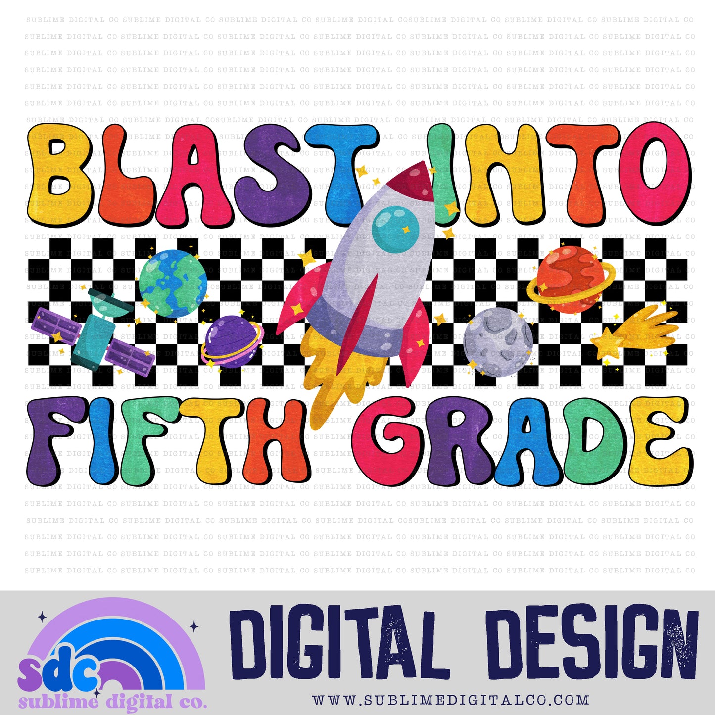 Blast Into School Bundle 2 • Groovy School • School • Instant Download • Sublimation Design