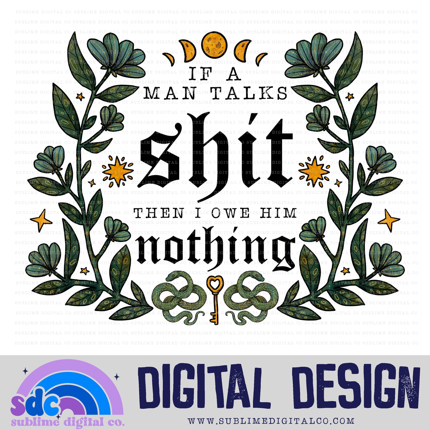 Talks Shit • TS • Instant Download • Sublimation Design