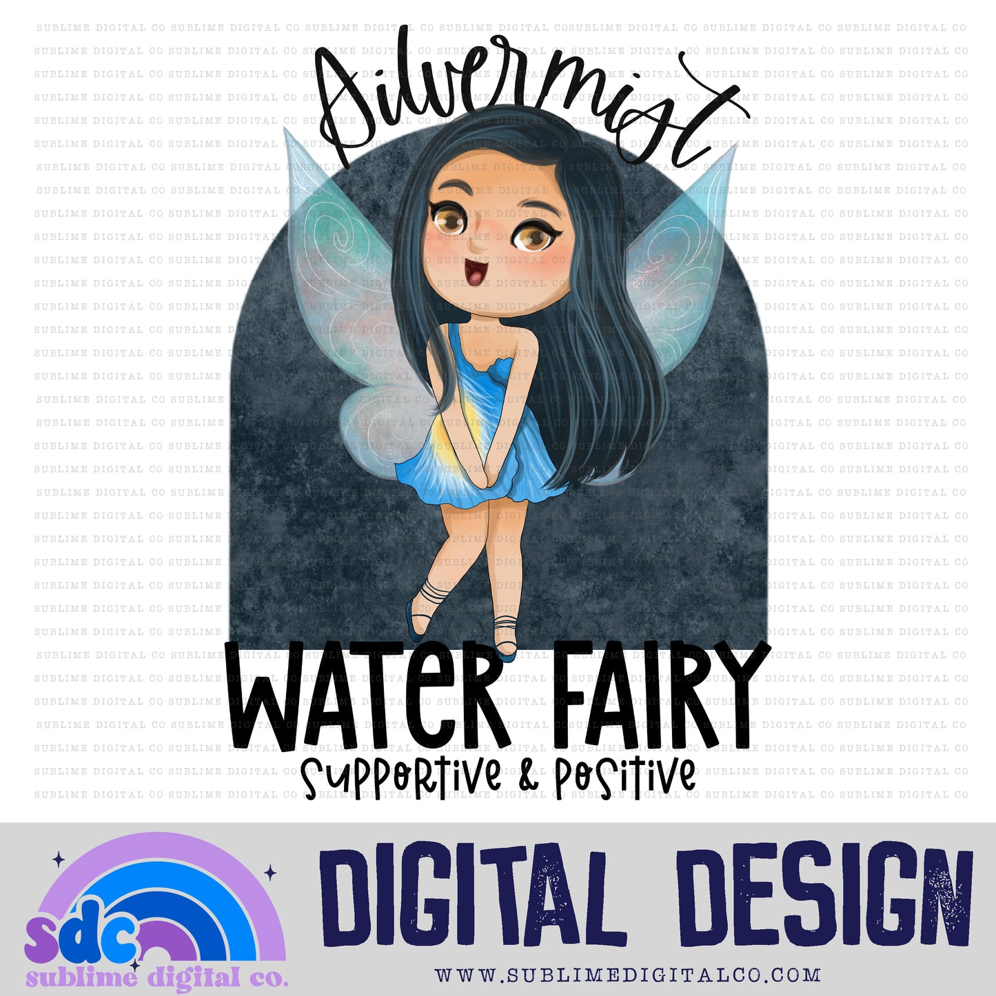 Water Fairy • Fairies • Instant Download • Sublimation Design