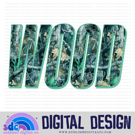 Wood - Turquoise Camo • TS • Instant Download • Sublimation Design