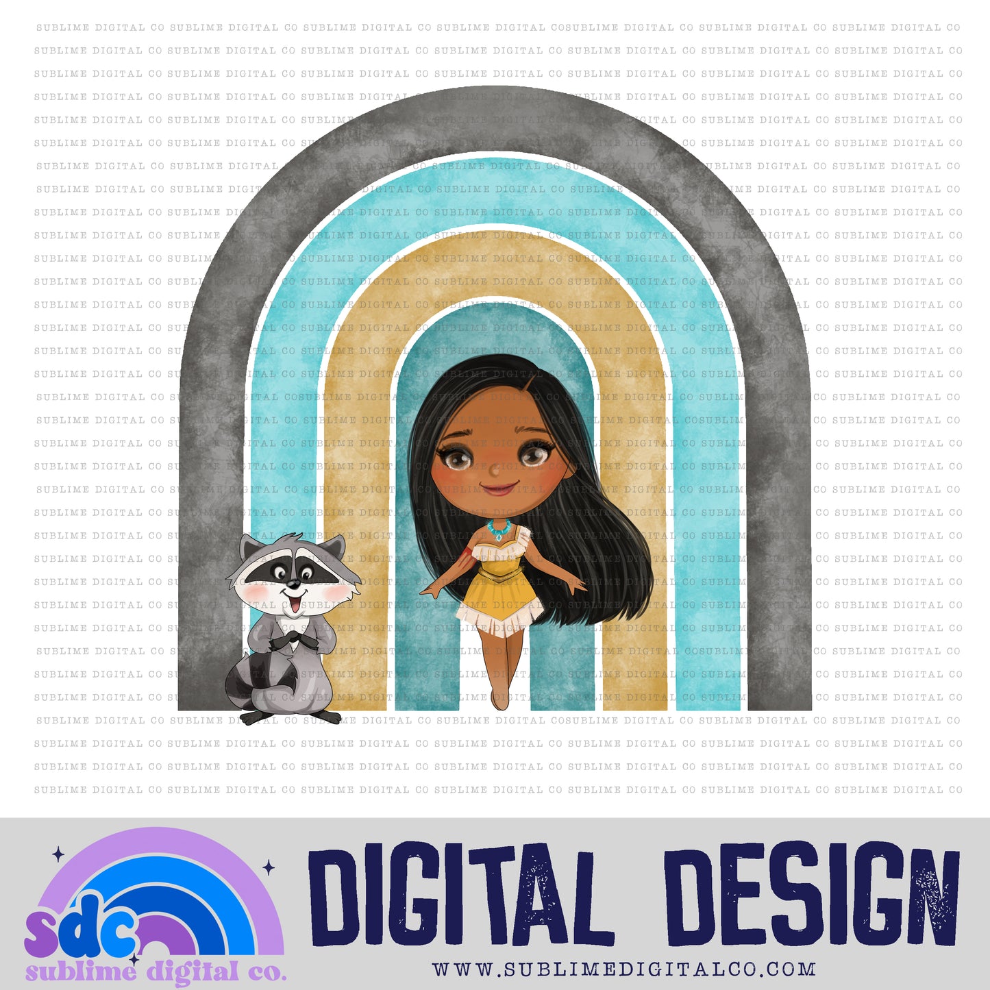 Princess Rainbows • Digital Design Bundles • Instant Download • Sublimation Design