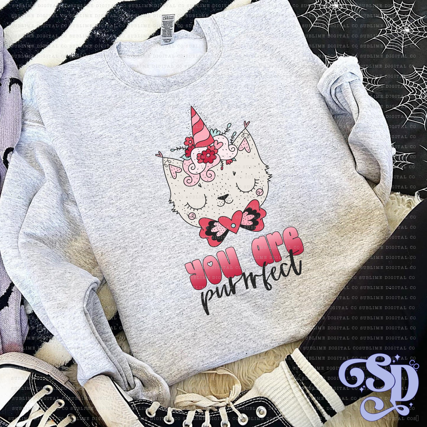 Your Are Purrrfect | Valentine's Day | Sublimation Design | Instant Download | PNG File