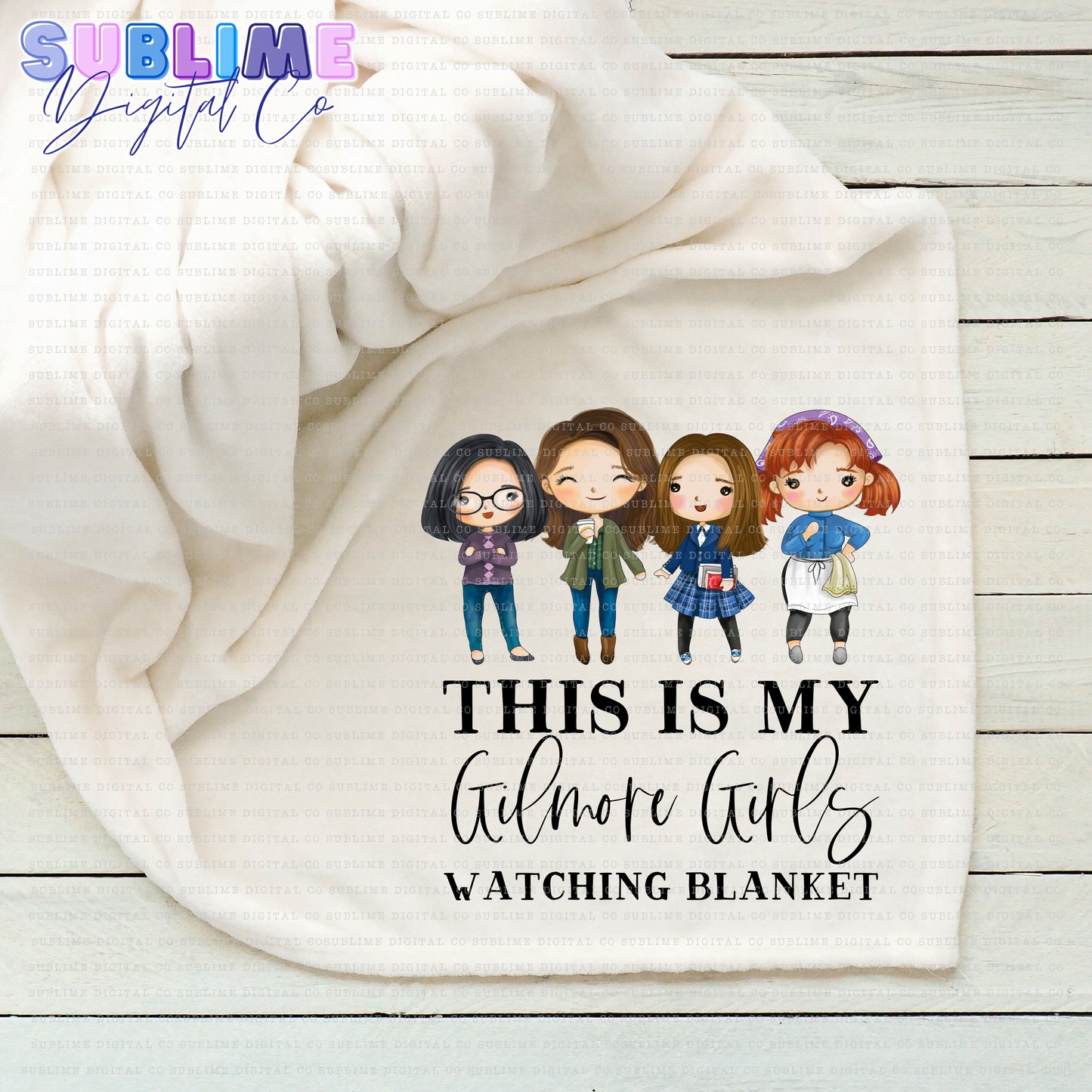 Blanket • Mom & Daughter • Instant Download • Sublimation Design