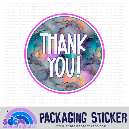 Alcohol Ink Ty Circle | Small Business Stickers | Digital Download | PNG File