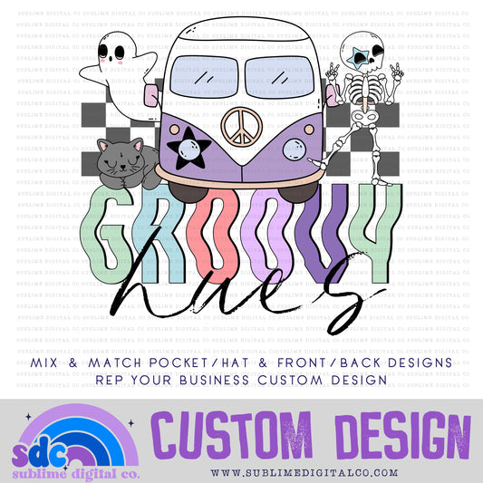 Spooky Pastel Van 2 • Front or Back Custom • Rep Your Business • Instant Download • Sublimation Design