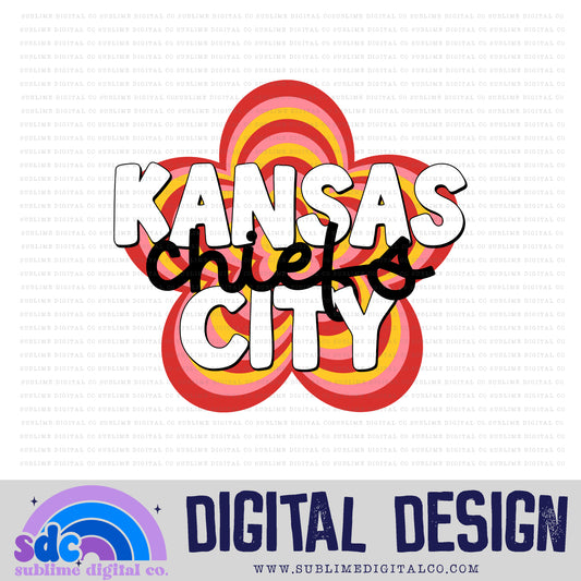 KC Funky Floral • KC • Sports • Instant Download • Sublimation Design