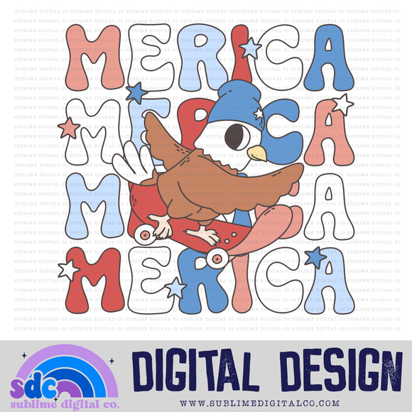 Merica - Eagle • 4th of July • Summer • Instant Download • Sublimation Design