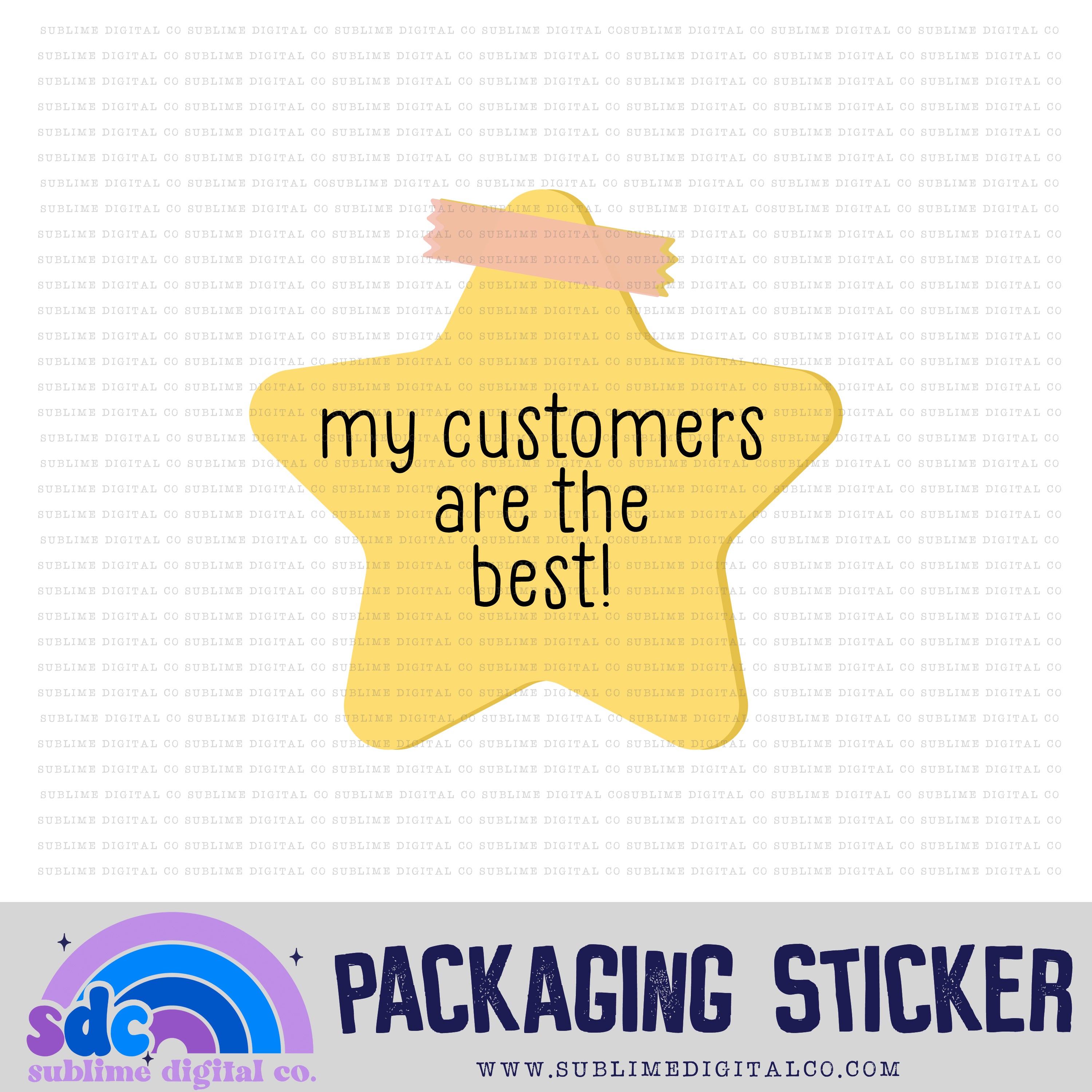 Star Sticky Note -Best Customers | Small Business Stickers | Digital D ...