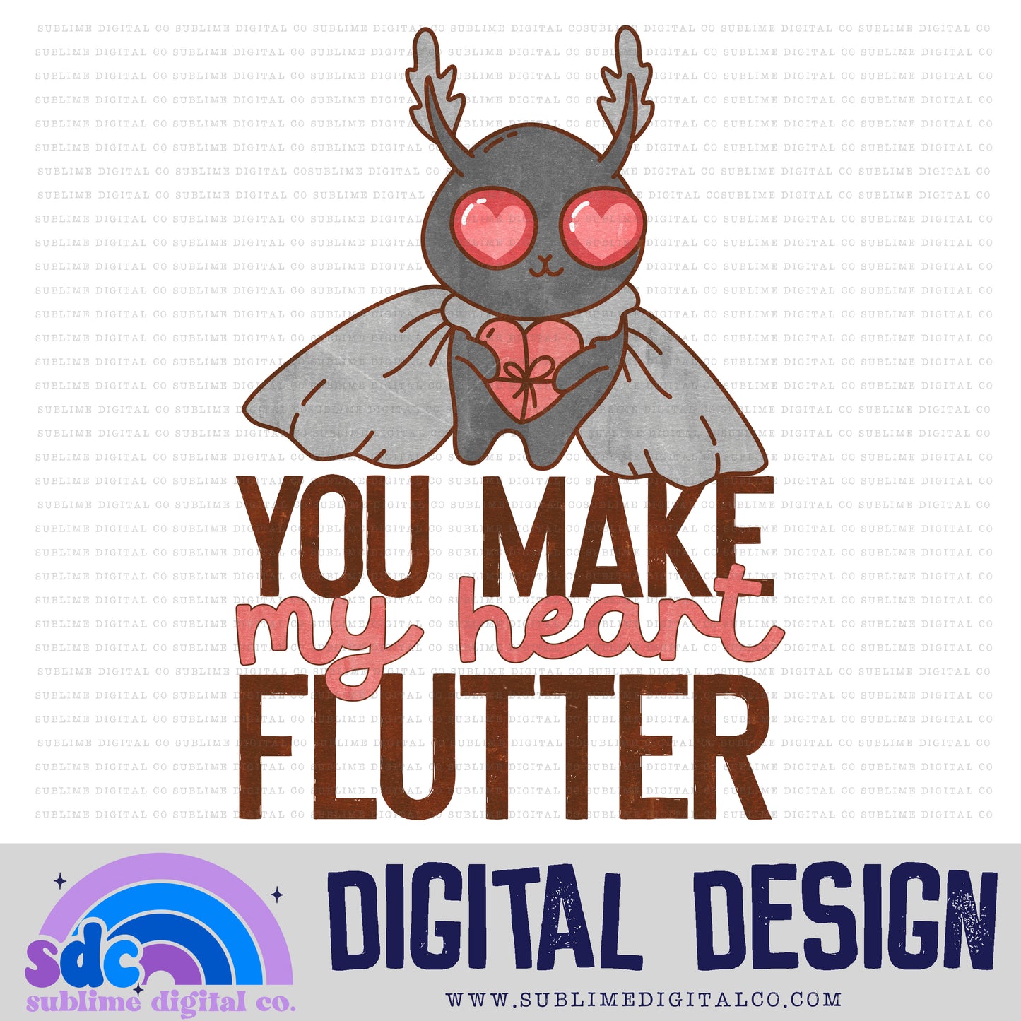 Flutter • Valentine’s Day • Instant Download • Sublimation Design