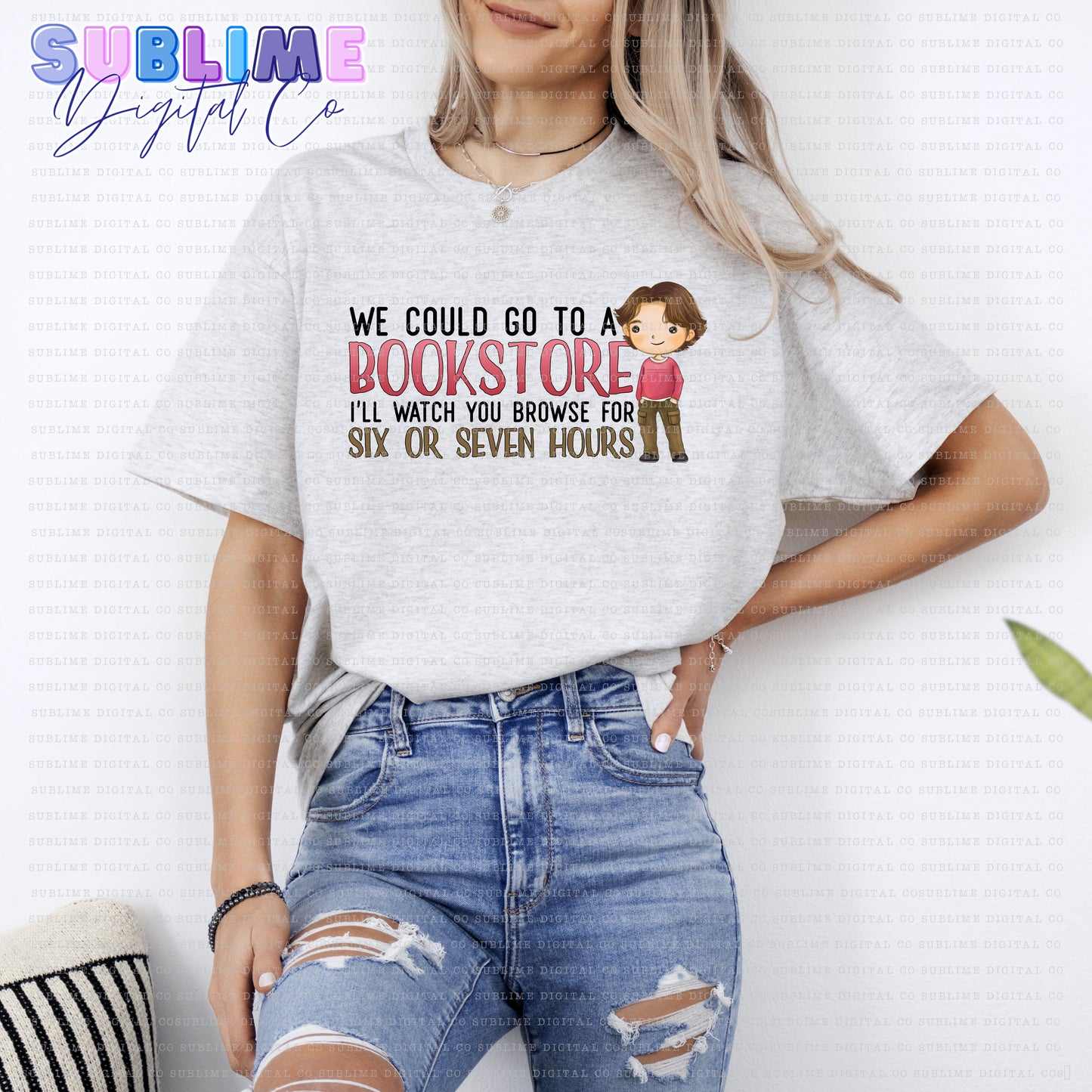 Bookstore • Mom & Daughter • Instant Download • Sublimation Design