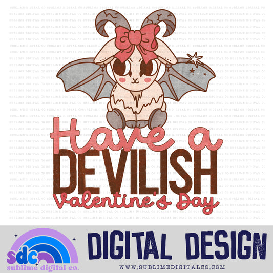 Devilish Valentine's Day • Valentine’s Day • Instant Download • Sublimation Design