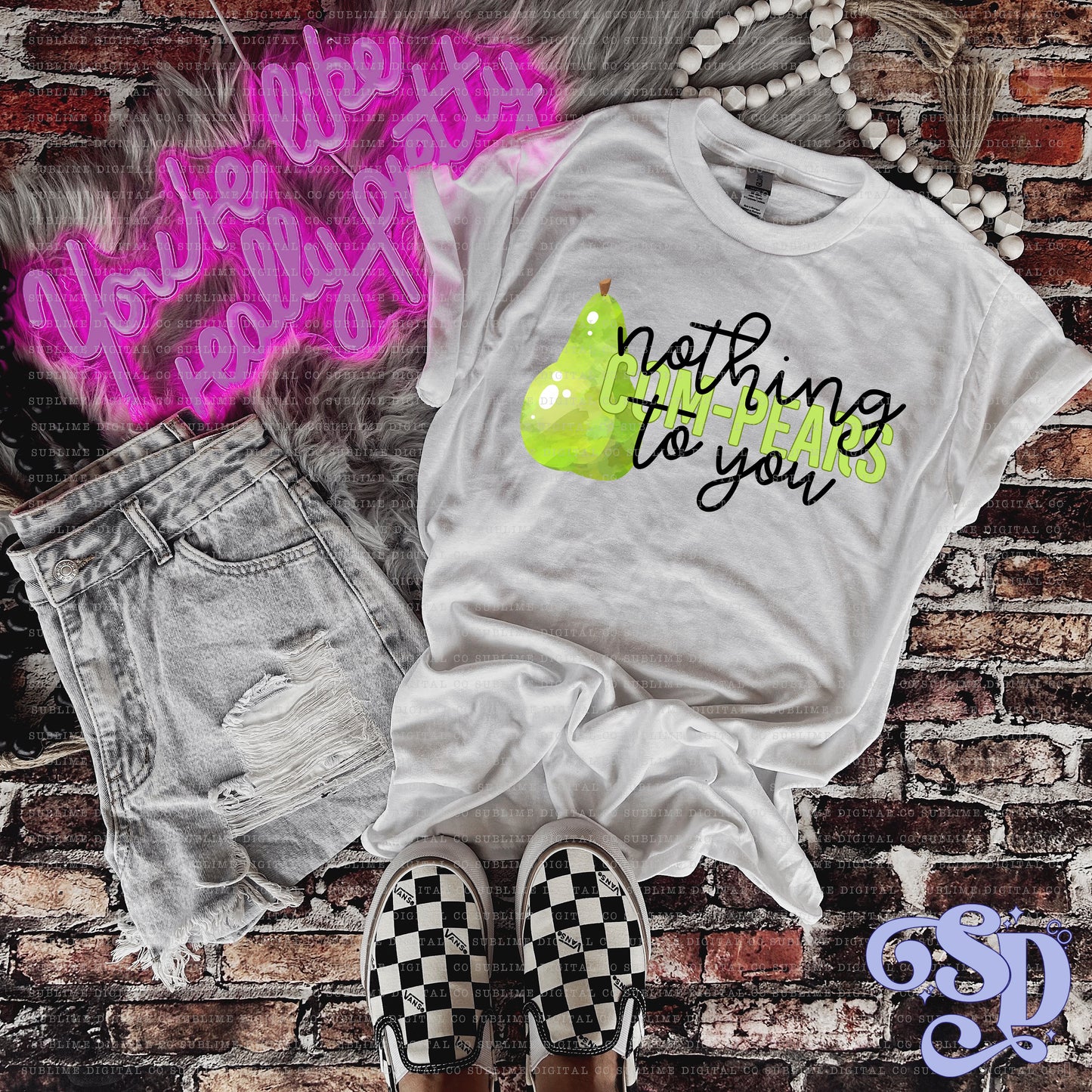 Nothing Com-Pears to You | Valentine's Day | Sublimation Design | Instant Download | PNG File