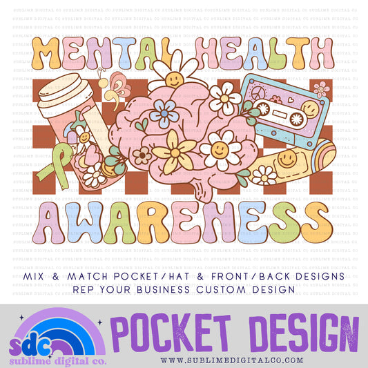 Mental Health • Pocket/Hat Design • Rep Your Business • Instant Download • Sublimation Design