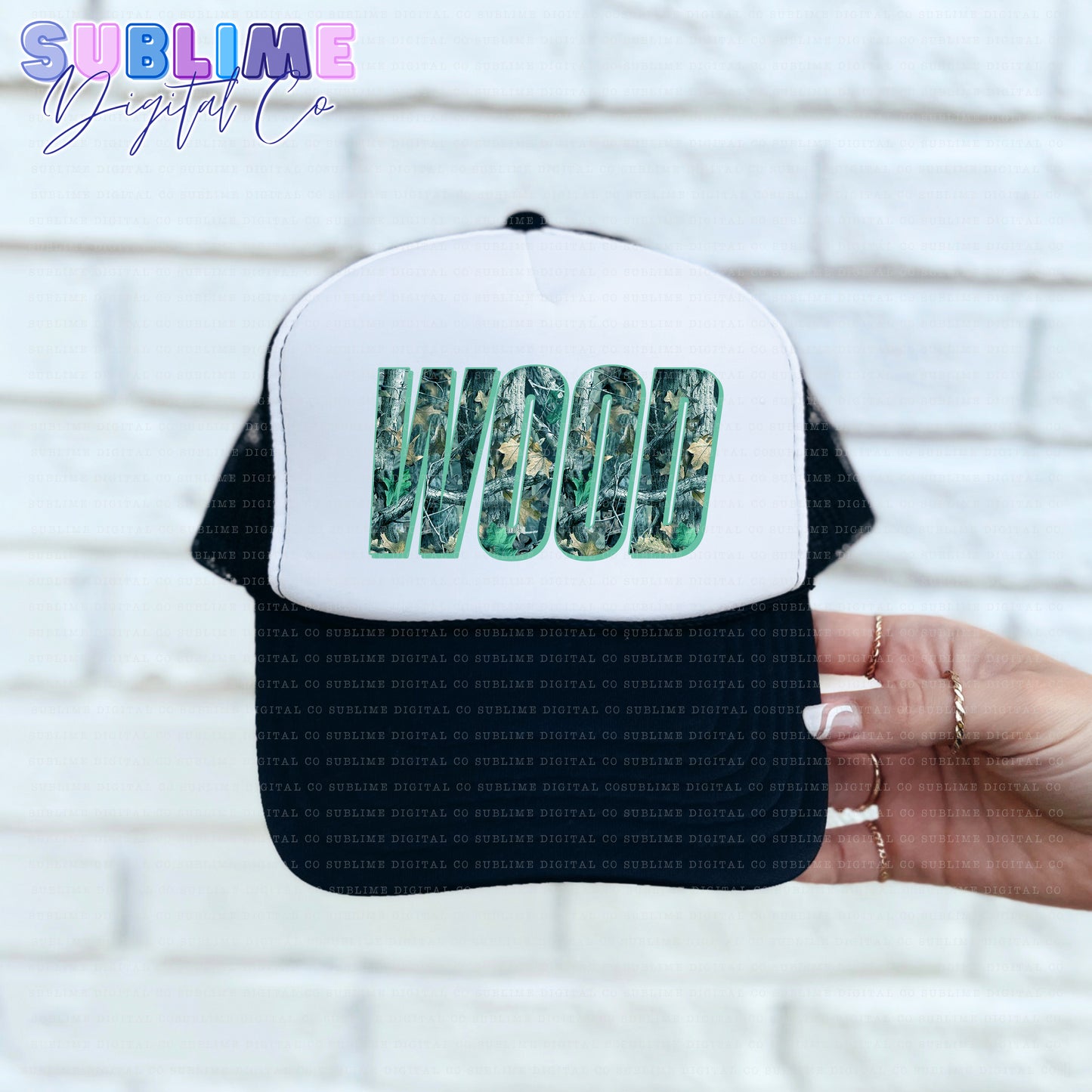 Wood - Turquoise Camo • TS • Instant Download • Sublimation Design