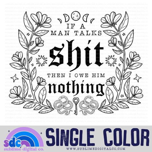 Talks Shit • Single Color • TS • Instant Download • Sublimation Design