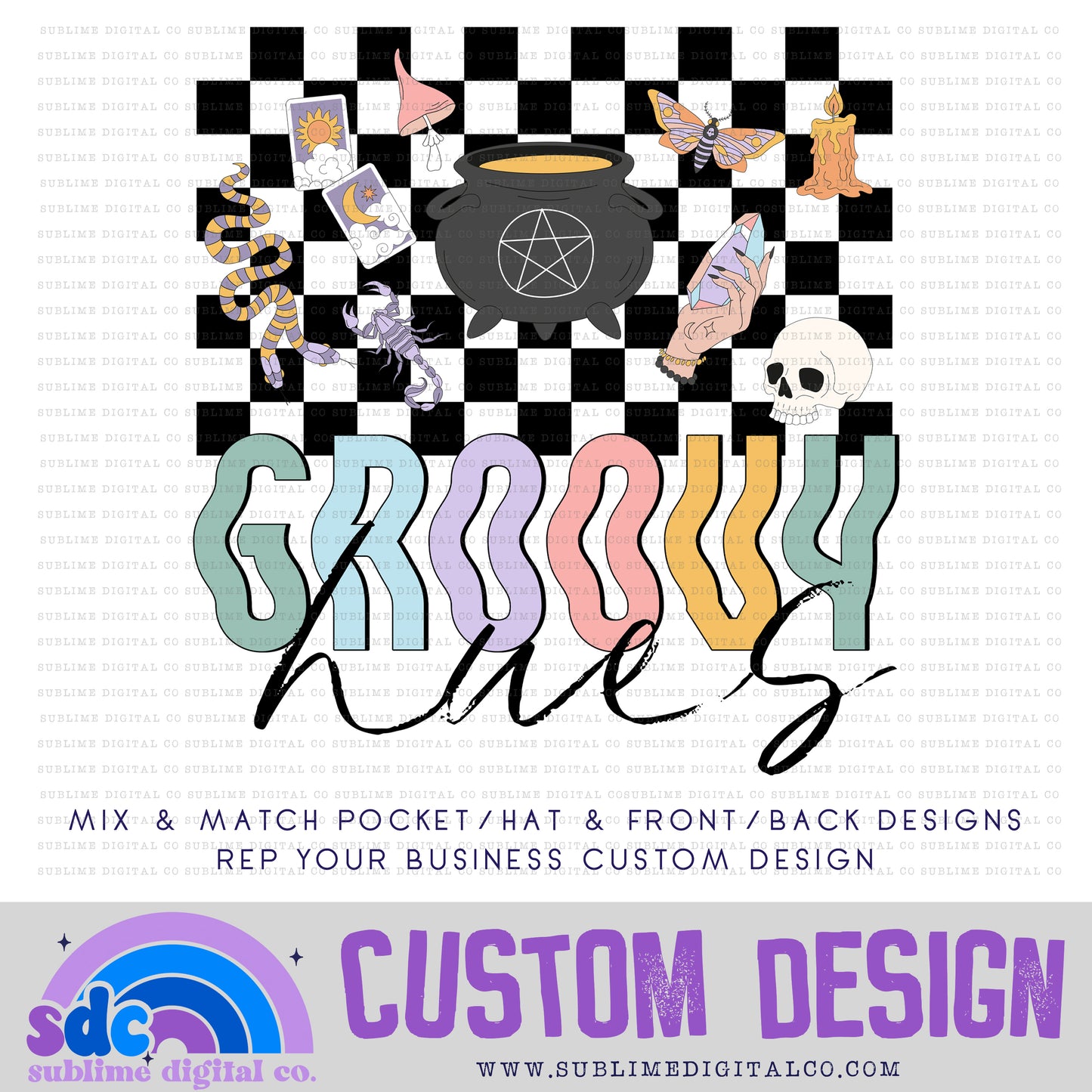 Witchy • Front or Back Custom • Rep Your Business • Instant Download • Sublimation Design