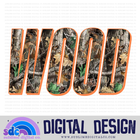 Wood - Orange Camo • TS • Instant Download • Sublimation Design