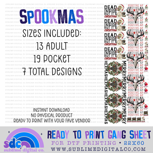 Spookmas • Premade Gang Sheets • Instant Download • Sublimation Design