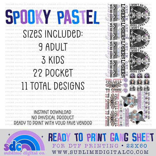 Spooky Pastel • Premade Gang Sheets • Instant Download • Sublimation Design