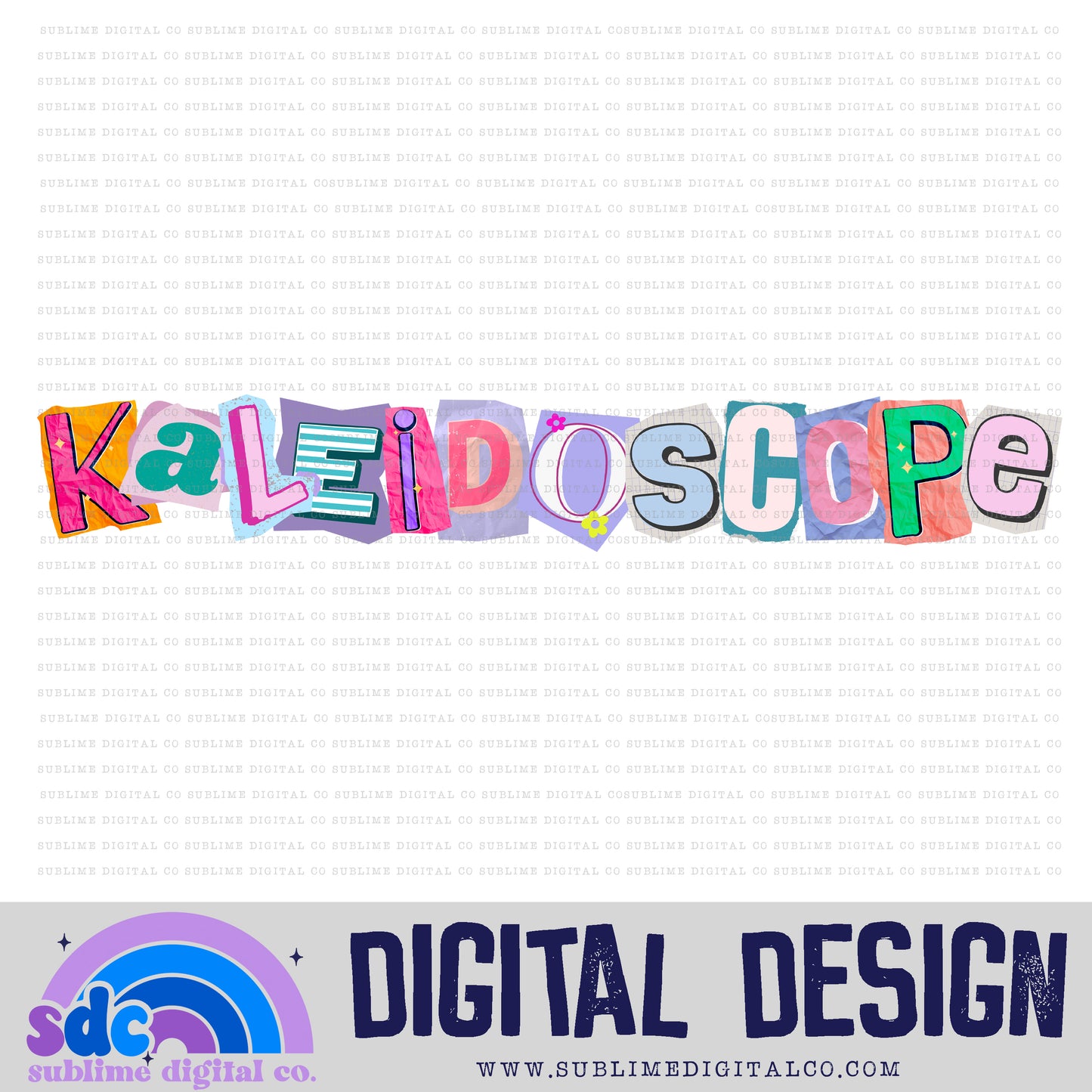 Kaleidoscope Ransom • MWP • Instant Download • Sublimation Design