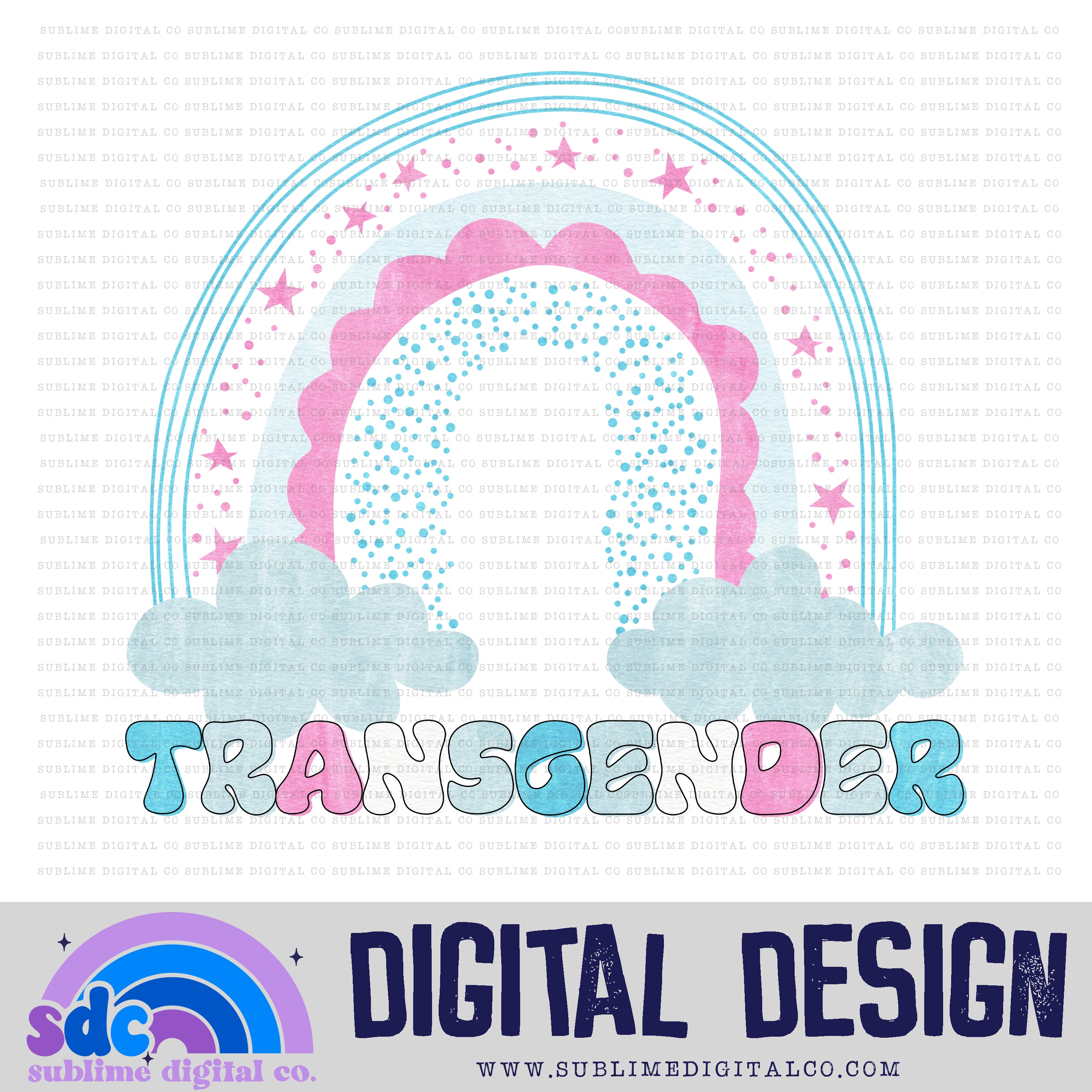 Trans Rainbow • Pride • Instant Download • Sublimation Design – Sublime ...