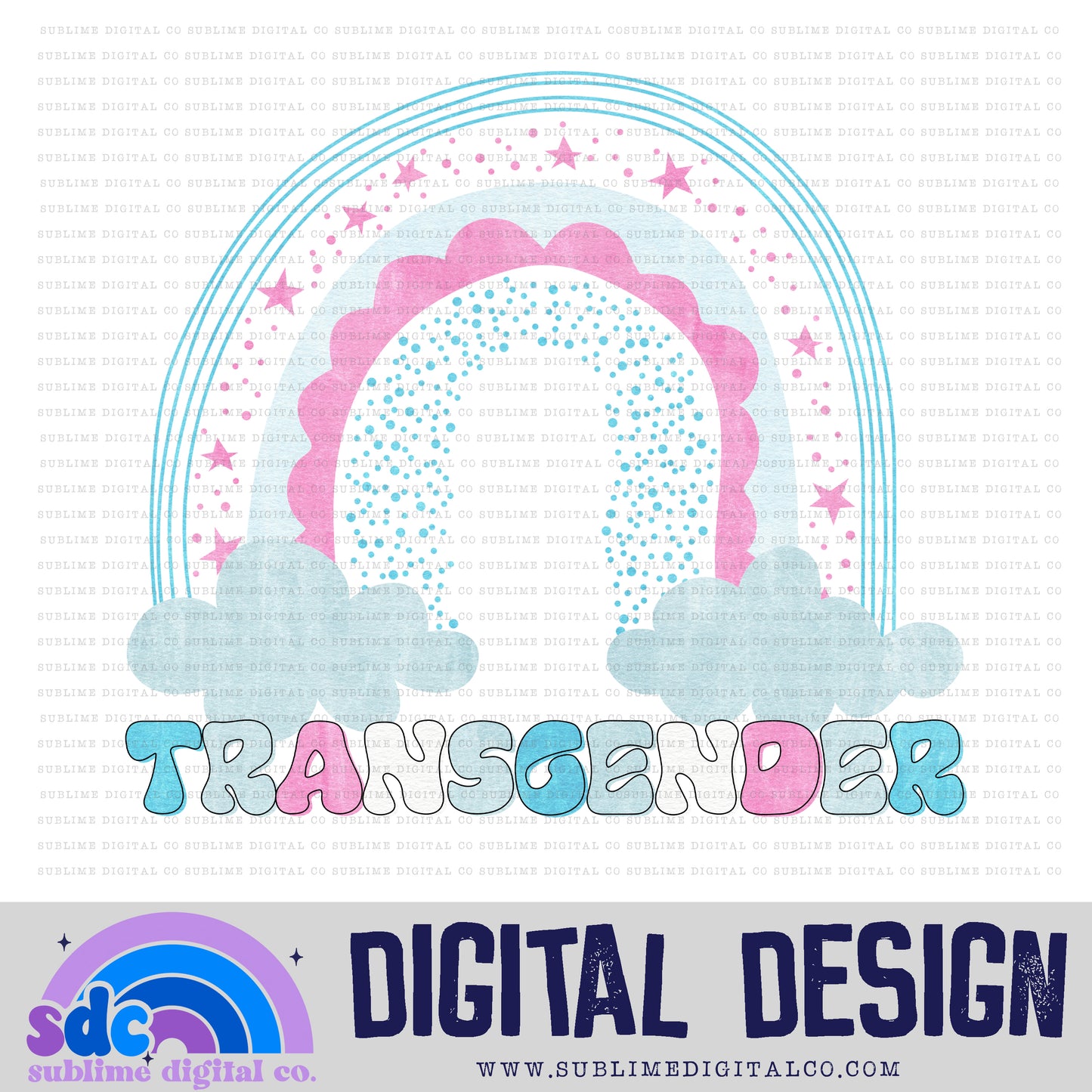 Trans Rainbow • Pride • Instant Download • Sublimation Design