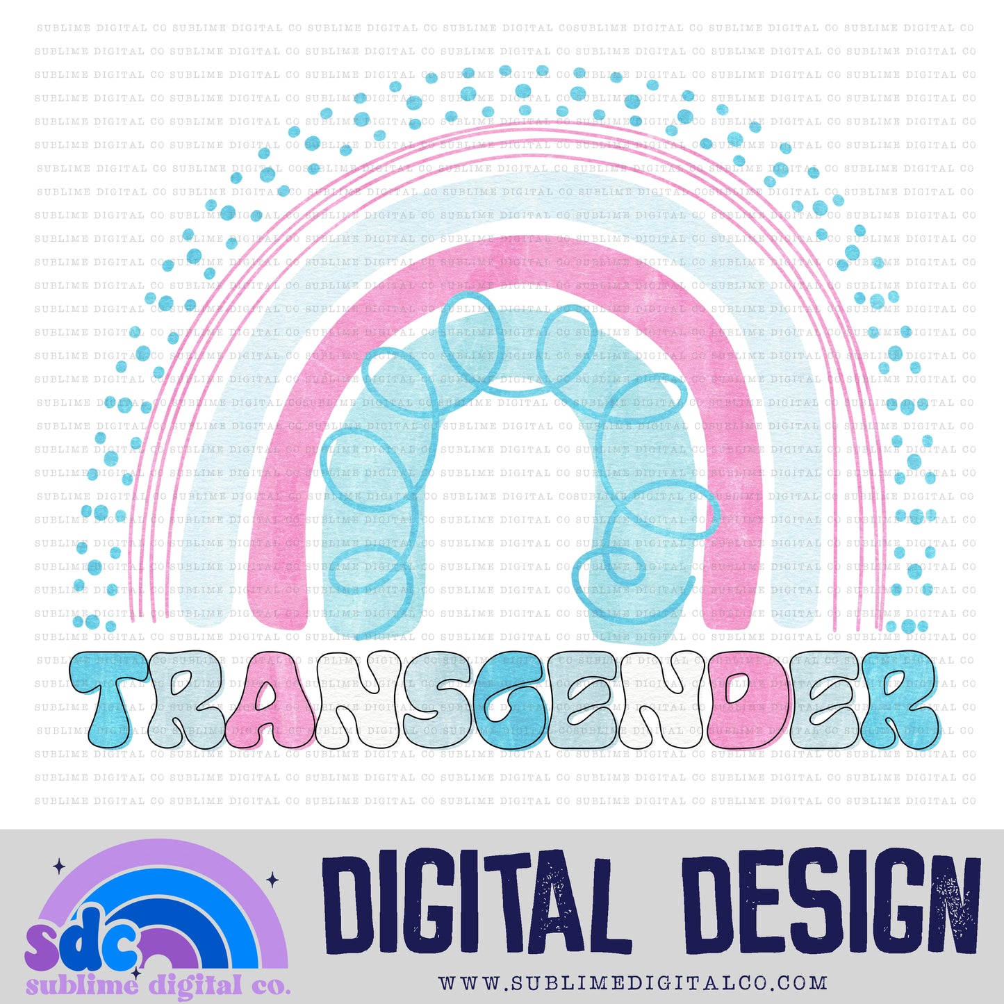 Trans Rainbow 2 • Pride • Instant Download • Sublimation Design