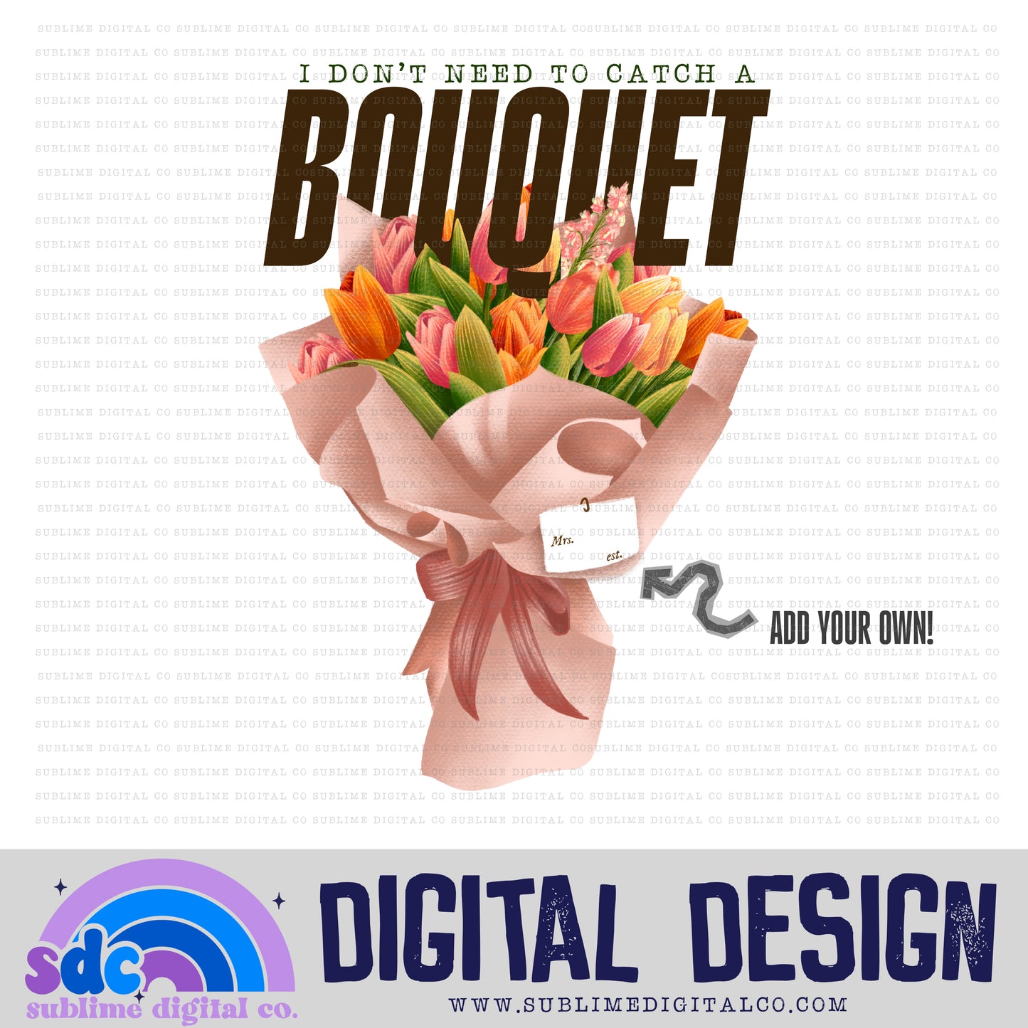 Bouquet • TS • Instant Download • Sublimation Design