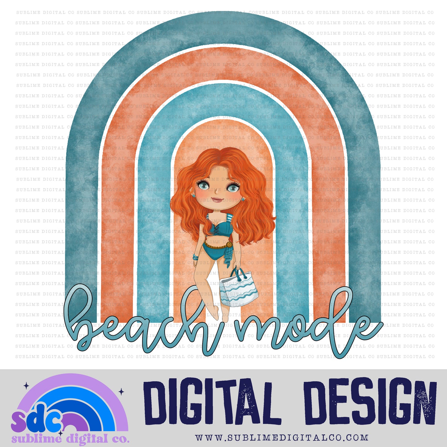 Beach Mode • Princess • Instant Download • Sublimation Design