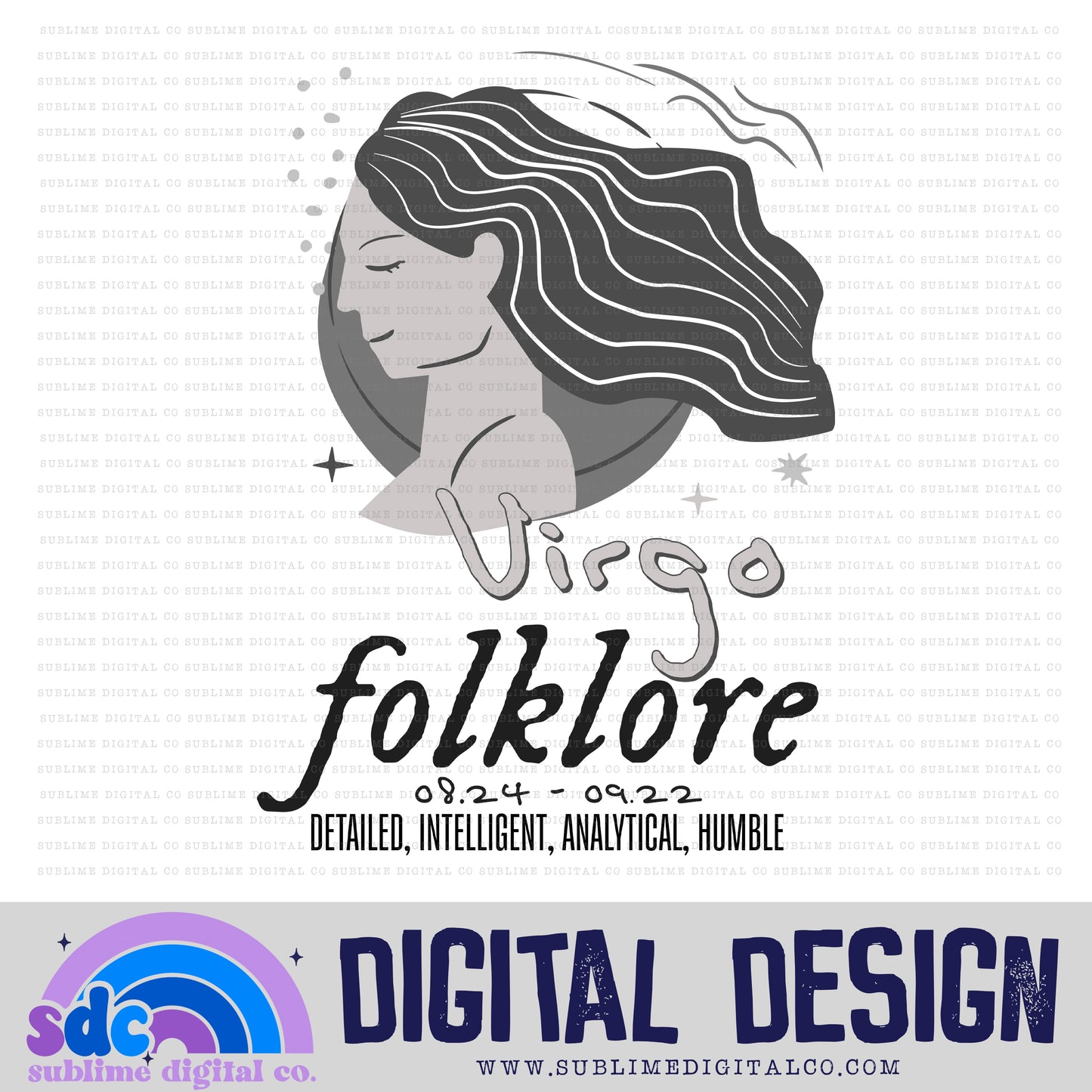 Virgo - Zodiac [2 Files] • TS • Instant Download • Sublimation Design