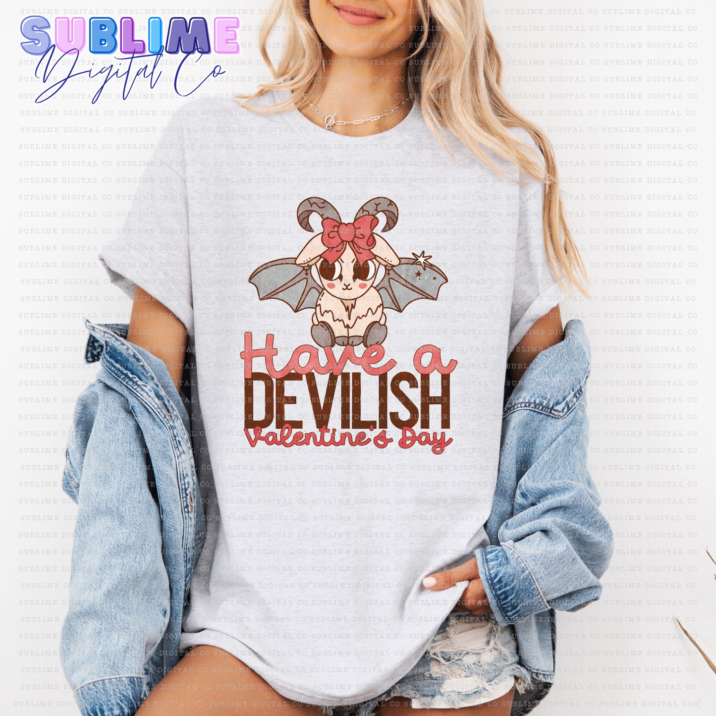 Devilish Valentine's Day • Valentine’s Day • Instant Download • Sublimation Design