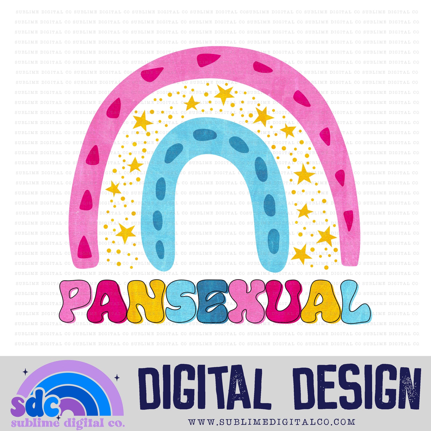 Pan Rainbow • Pride • Instant Download • Sublimation Design