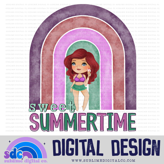 Sweet Summertime • Princess • Instant Download • Sublimation Design