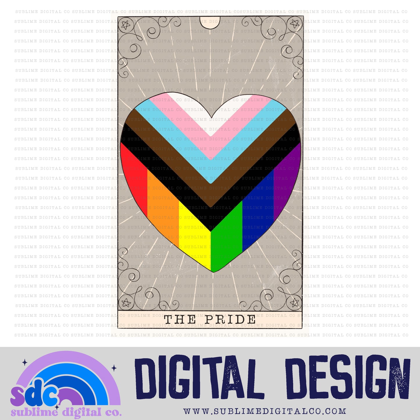 Pride 2 Tarot Card • Pride • Instant Download • Sublimation Design