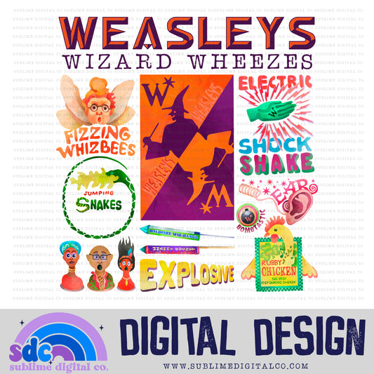 Wheezes • Wizards • Instant Download • Sublimation Design