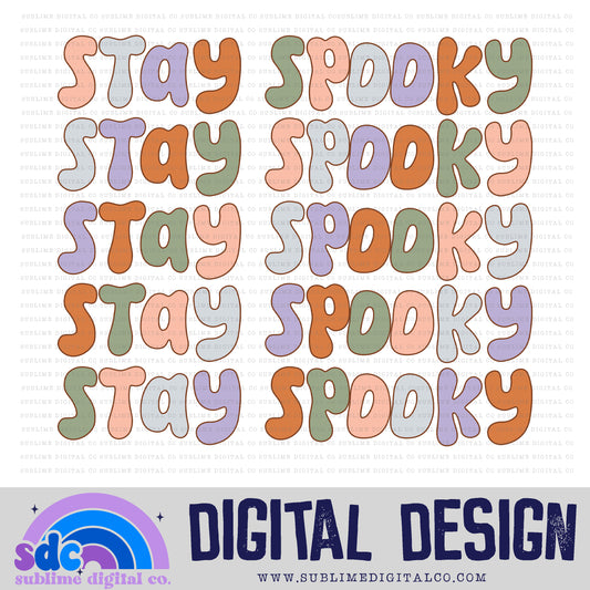Stay Spooky • Groovy Retro • Halloween • Instant Download • Sublimation Design