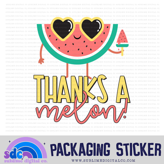 Thanks a Melon | Small Business Stickers | Digital Download | PNG File