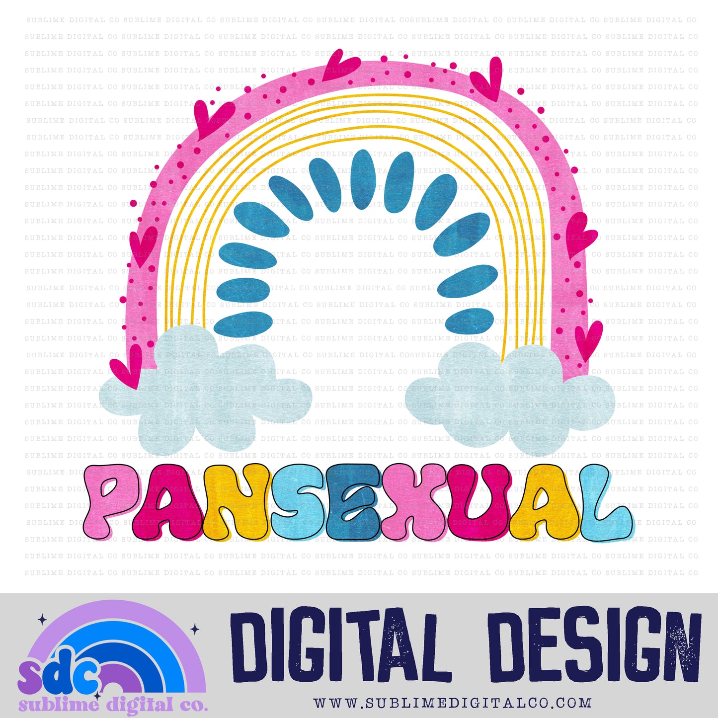 Pan Rainbow 2 • Pride • Instant Download • Sublimation Design