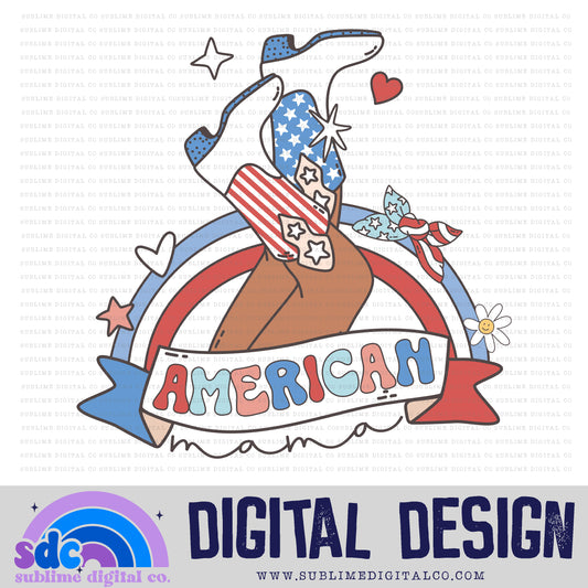 American Mama 2 • 4th of July • Summer • Instant Download • Sublimation Design