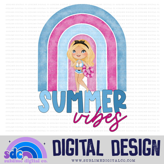 Summer Vibes • Princess • Instant Download • Sublimation Design