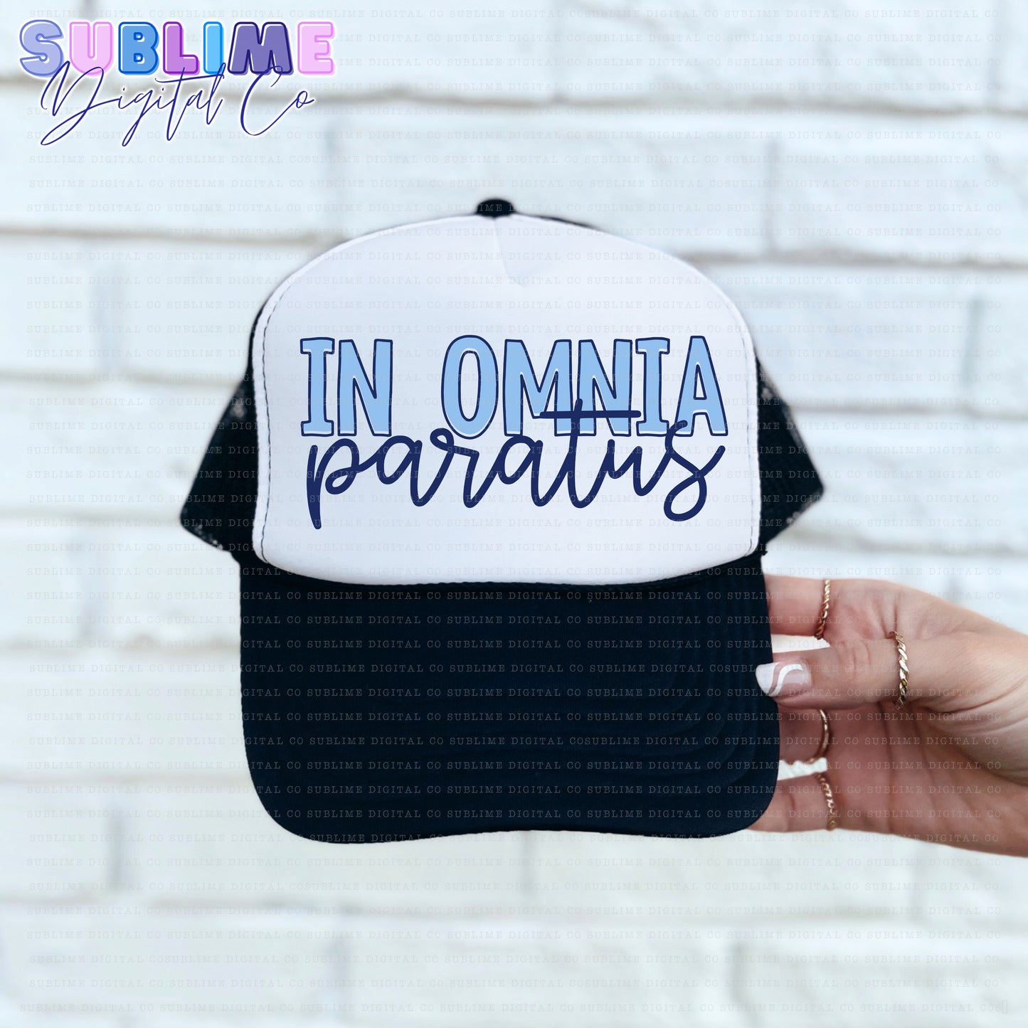 In Omnia Paratus • Mom & Daughter • Instant Download • Sublimation Design