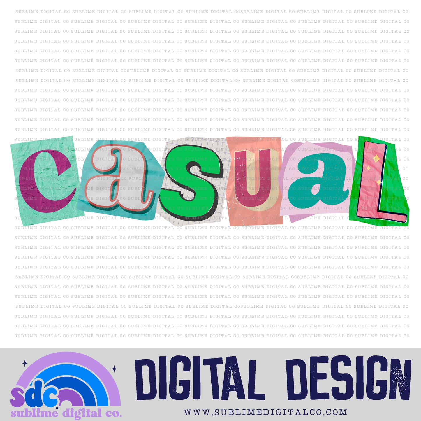 Casual Ransom • MWP • Instant Download • Sublimation Design