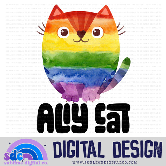 Ally Cat • Pride • Instant Download • Sublimation Design