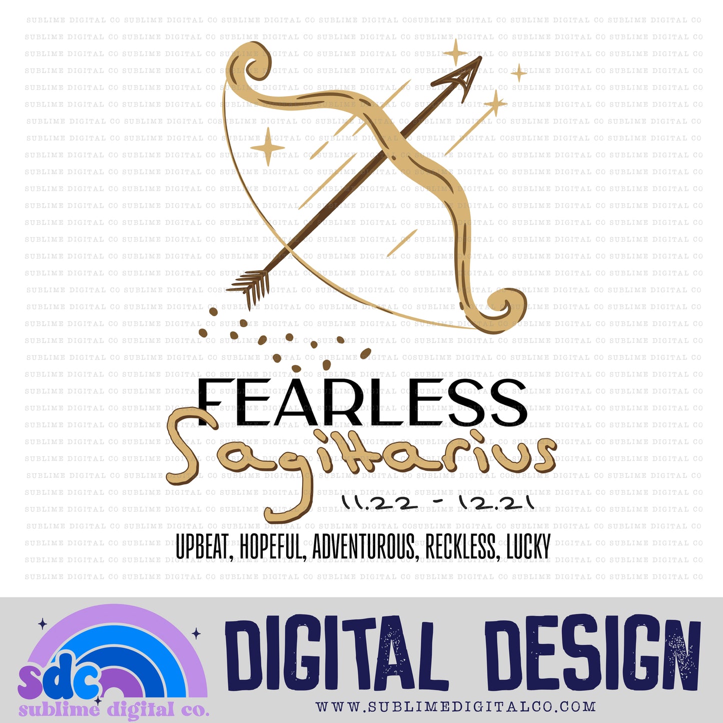 Sagittarius - Zodiac [2 Files] • TS • Instant Download • Sublimation Design