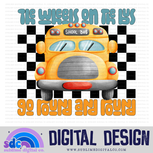Wheels on the Bus 2 • Groovy School • School • Instant Download • Sublimation Design