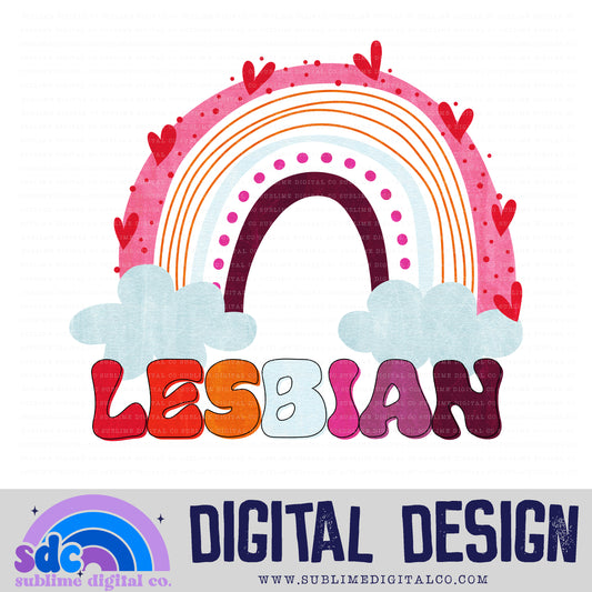 Lesbian Rainbow 2 • Pride • Instant Download • Sublimation Design