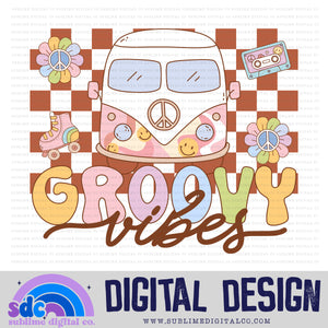 Groovy Vibes • Summer • Instant Download • Sublimation Design