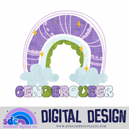 Genderqueer Rainbow • Pride • Instant Download • Sublimation Design